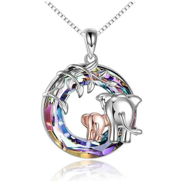 Simple cute animal-shaped women's necklace in platinum colour with adjustable chain