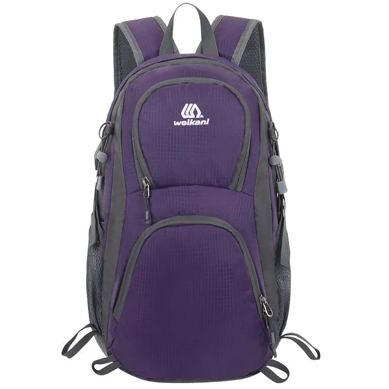 20L Oxford cloth sports backpack in black for hiking and camping with air pillow belt system