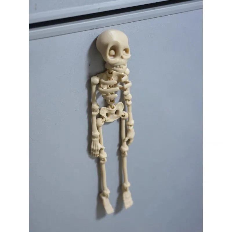 3D printed PLA skull refrigerator magnet ornament in multiple colour options measuring 18cm high