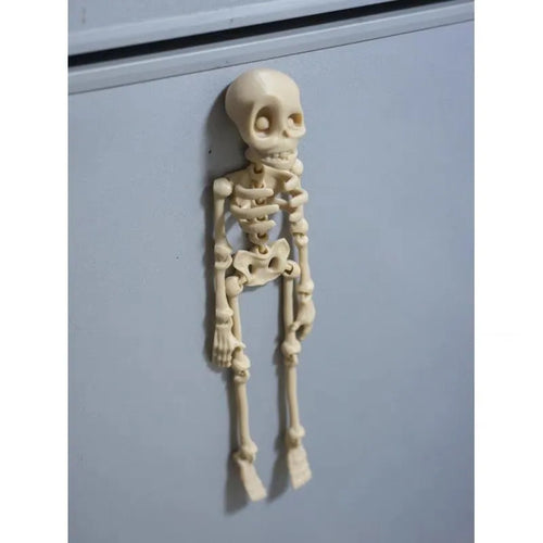 3D printed PLA skull refrigerator magnet ornament in multiple colour options measuring 18cm high