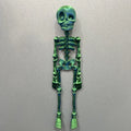 3D printed PLA skull refrigerator magnet ornament in multiple colour options measuring 18cm high