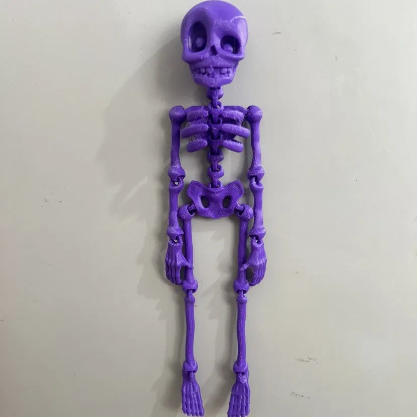 3D printed PLA skull refrigerator magnet ornament in multiple colour options measuring 18cm high