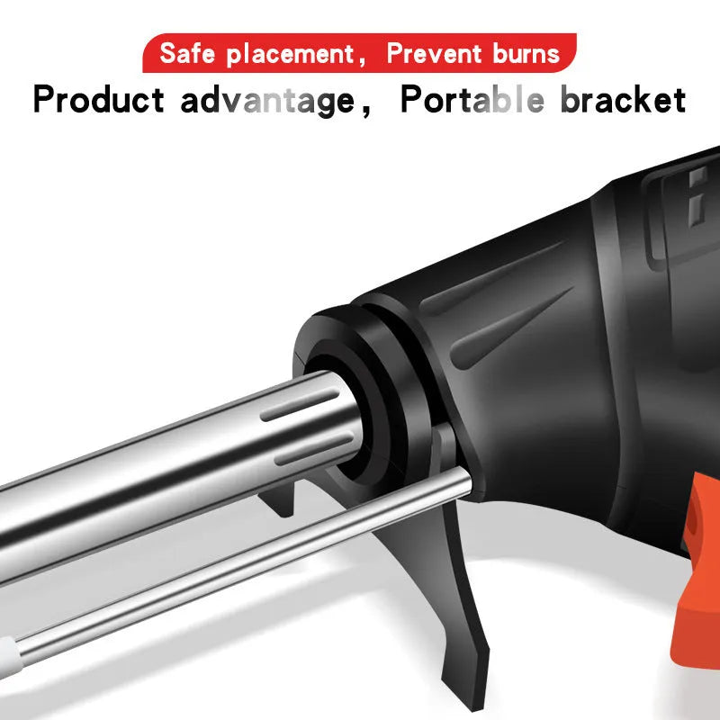 Black G102 soldering gun kit with integrated light and five-piece tool set