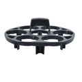 Black plastic egg storage rack with modern design on a kitchen counter