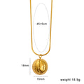 Stainless steel women's necklace with a detailed fruit charm pendant on a regular chain.