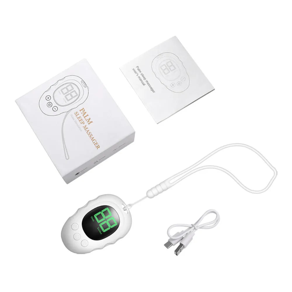 Rechargeable silicone sleep aid hand grip monitor in black, green, and white colour options