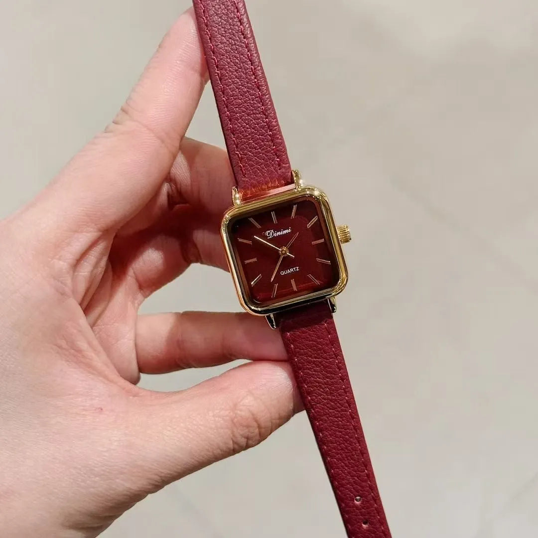 Alloy women's watch with Chinese style dial design options including camellia pattern and diamond arrangements