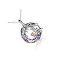 Simple cute animal-shaped women's necklace in platinum colour with adjustable chain
