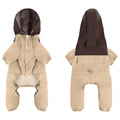 British style waterproof dog jacket for small and medium sized pets in Army Green colour