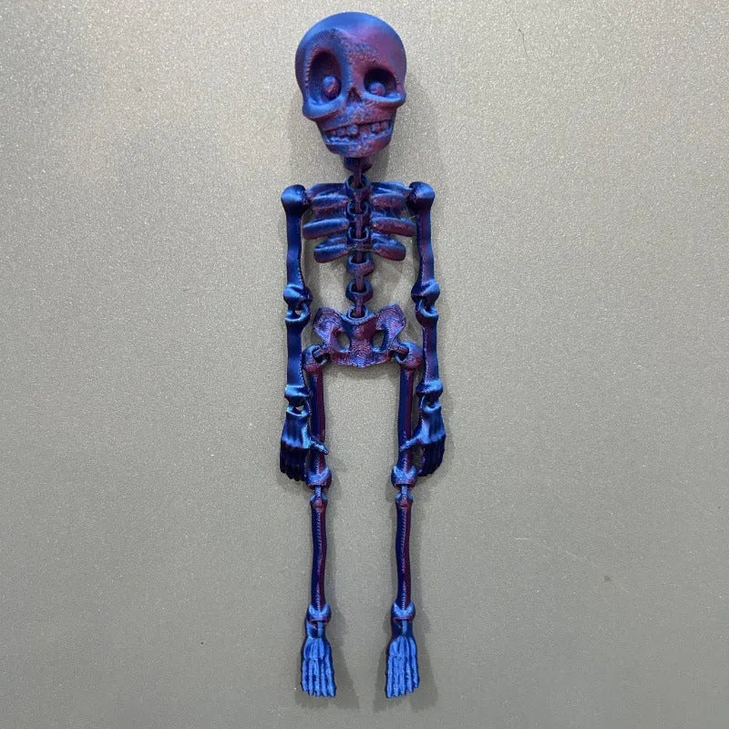 3D printed PLA skull refrigerator magnet ornament in multiple colour options measuring 18cm high