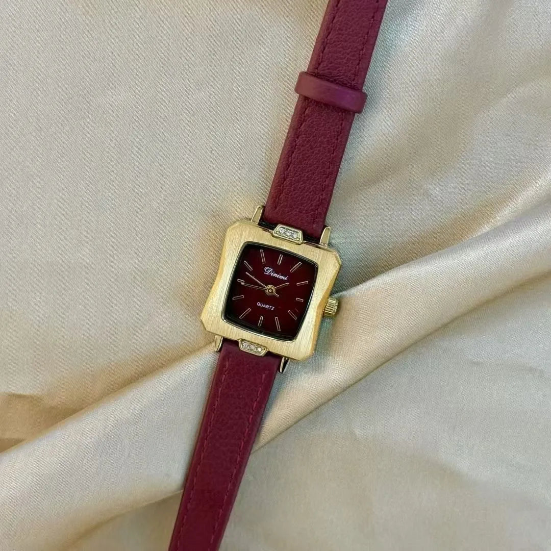 Alloy women's watch with Chinese style dial design options including camellia pattern and diamond arrangements