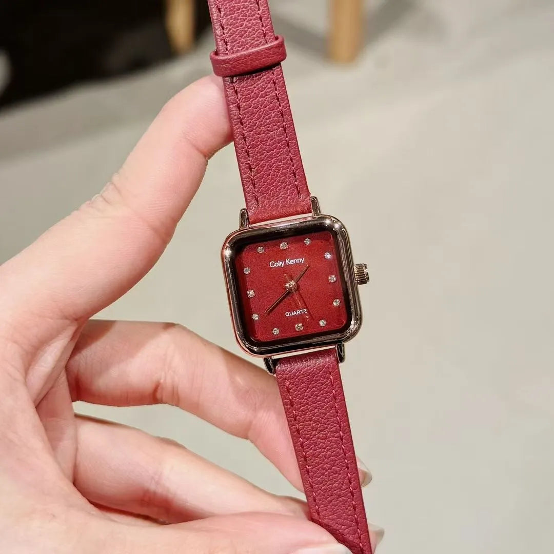 Alloy women's watch with Chinese style dial design options including camellia pattern and diamond arrangements
