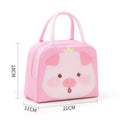 Cartoon insulated lunch box bag in orange bear design with aluminium foil insulation
