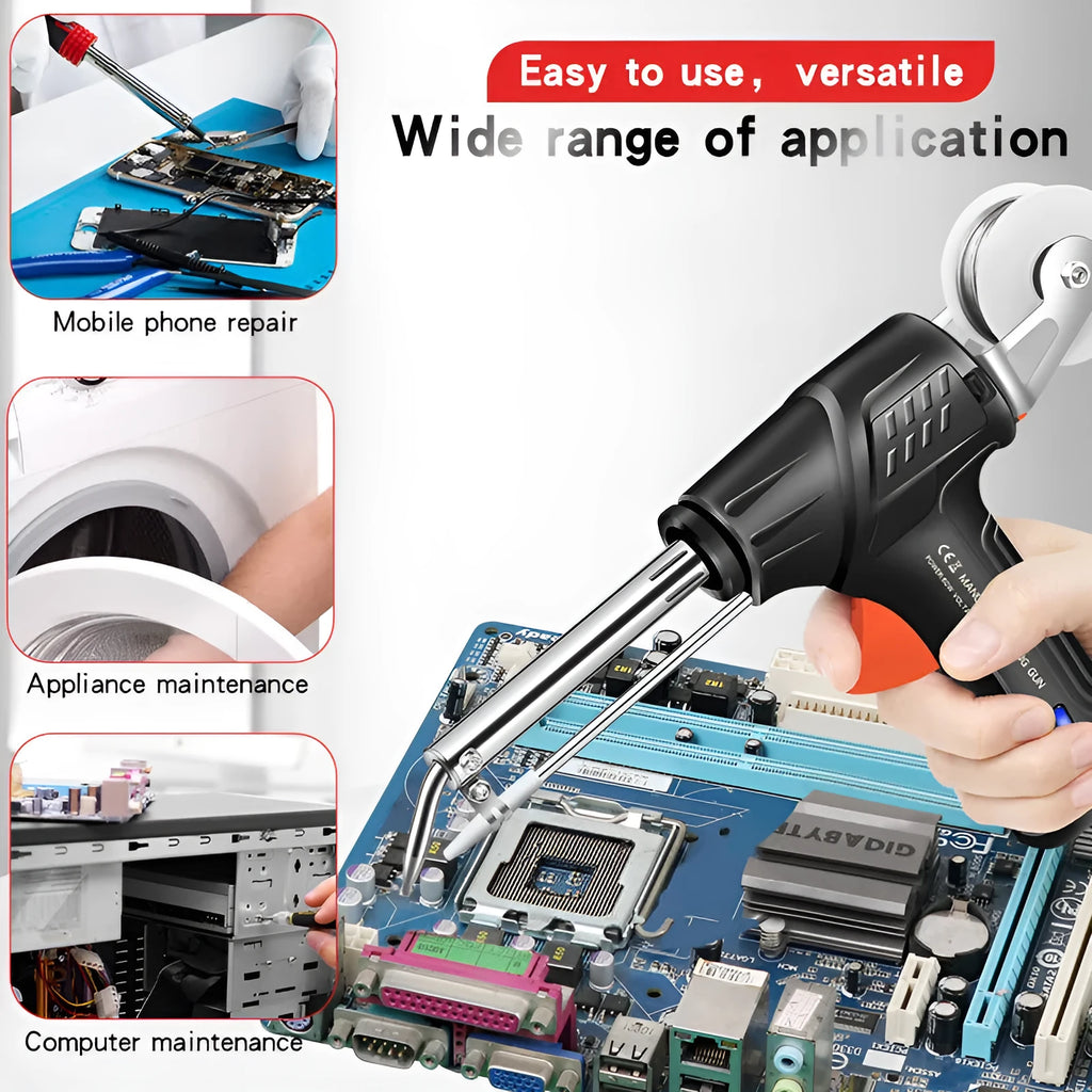 Black G102 soldering gun kit with integrated light and five-piece tool set