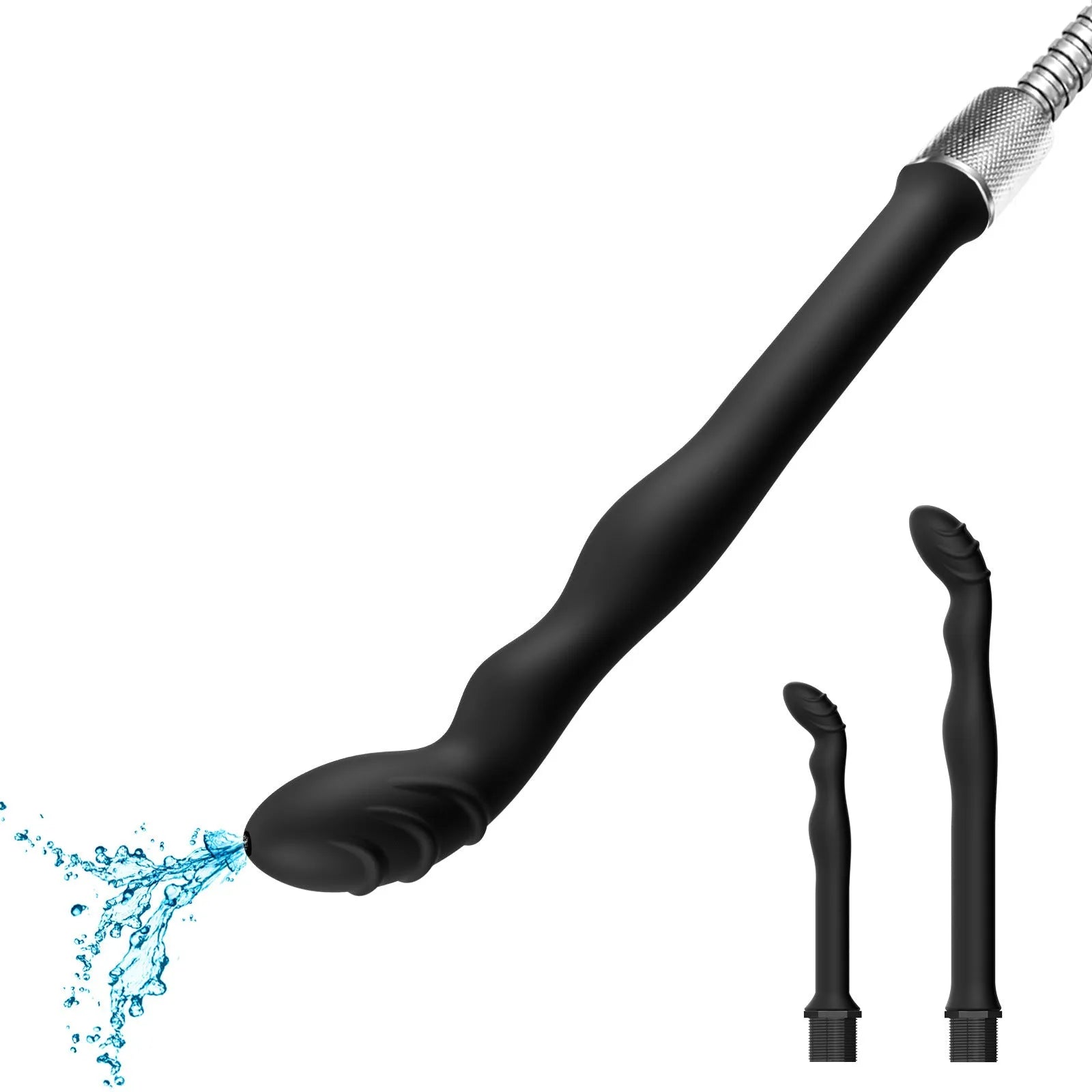 Black silicone sausage filler hosepipe flusher for back court cleaning in large and small size options