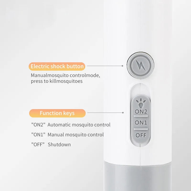 Rechargeable electric mosquito swatter with USB charging port for household insect control