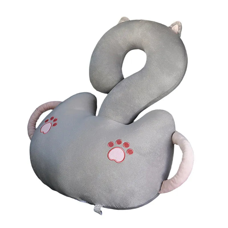 Cartoon animal hug cushion pillow with question mark pattern in assorted colours