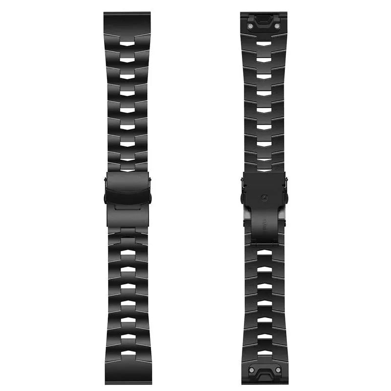 Garmin Fenix watch replacement strap in silver, black, and titanium colour for Jiaming models