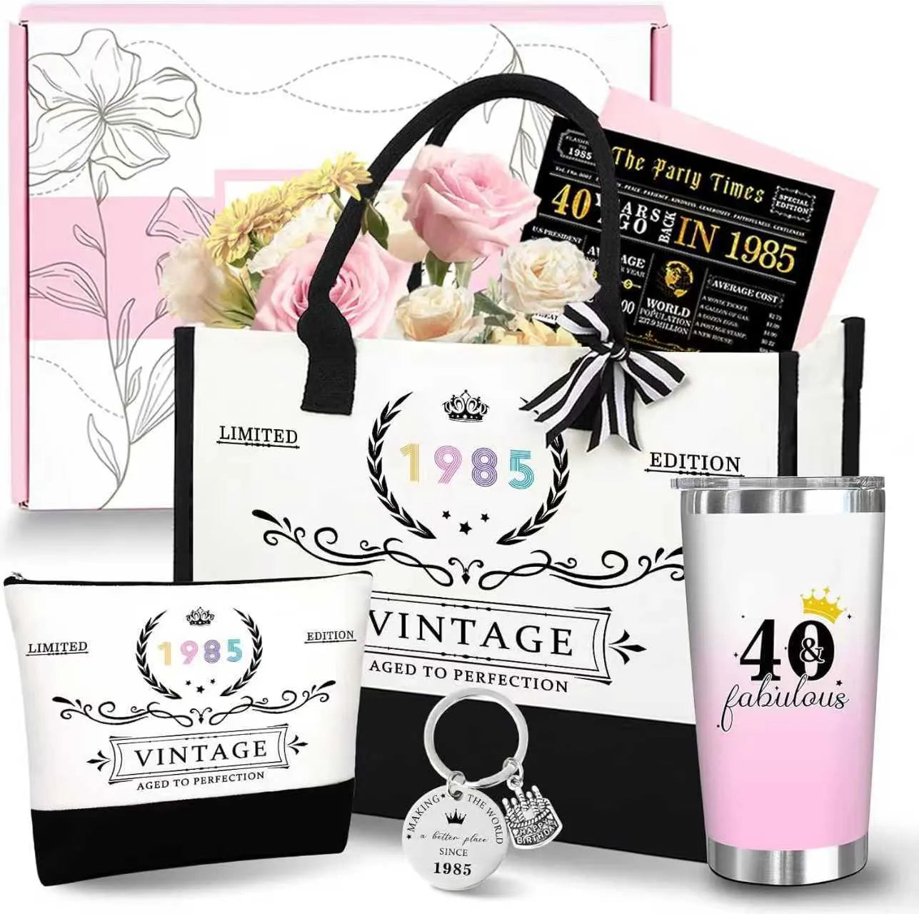 Aromatherapy gift box containing soy wax candles and bath products in modern simplicity design.