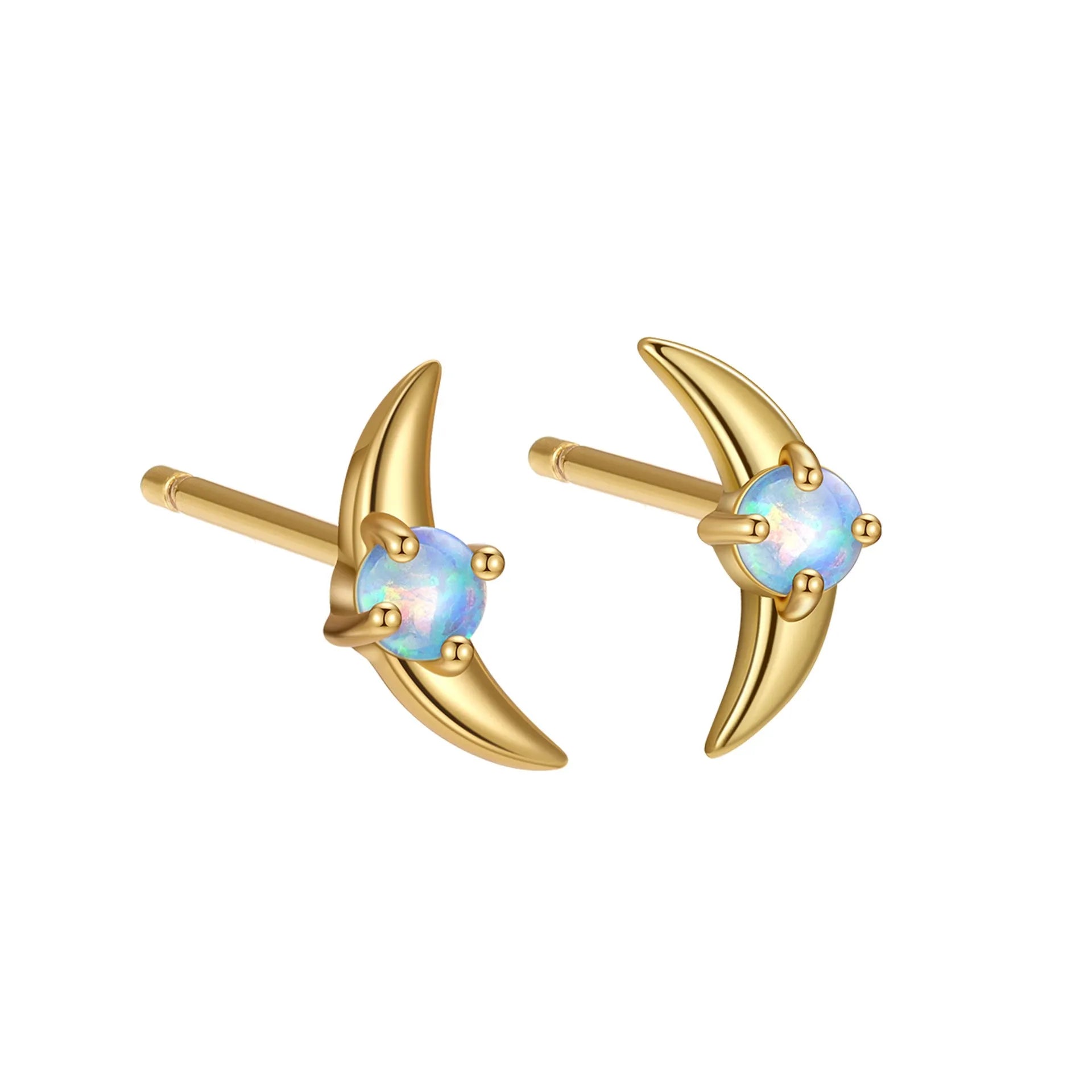 925 sterling silver geometric earrings with stone accents in gold or platinum colour finishes
