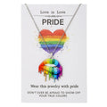 Stainless steel friendship necklace and bracelet set with inspirational colour printing.