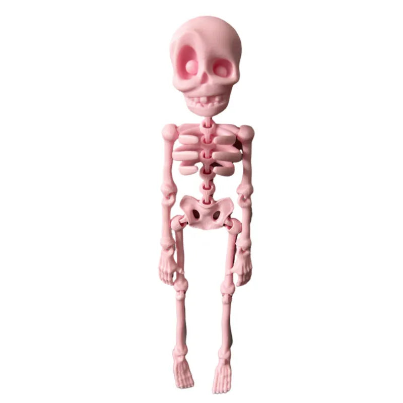 3D printed PLA skull refrigerator magnet ornament in multiple colour options measuring 18cm high