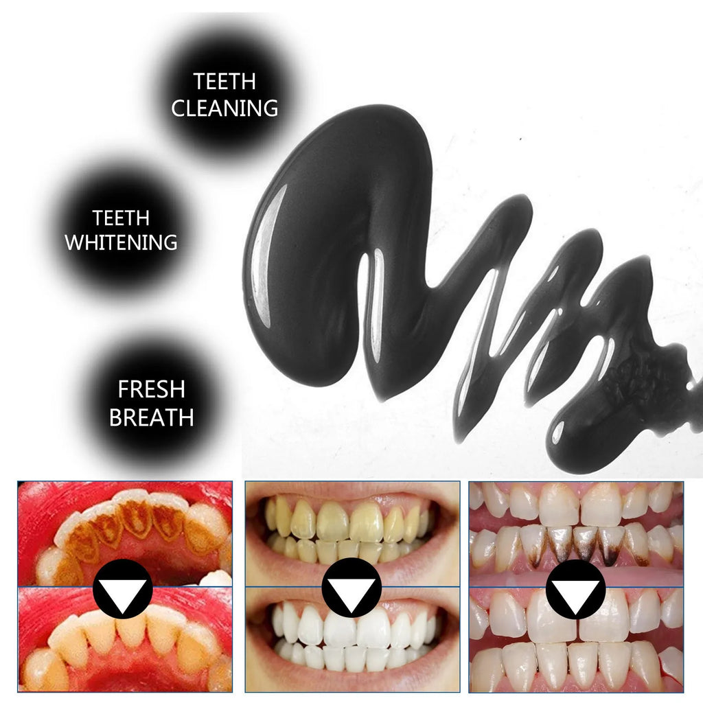 Bamboo charcoal bright white toothpaste tube 30ml for stain removal