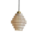 Modern light luxury small pendant light in smoky gray finish for hallway use