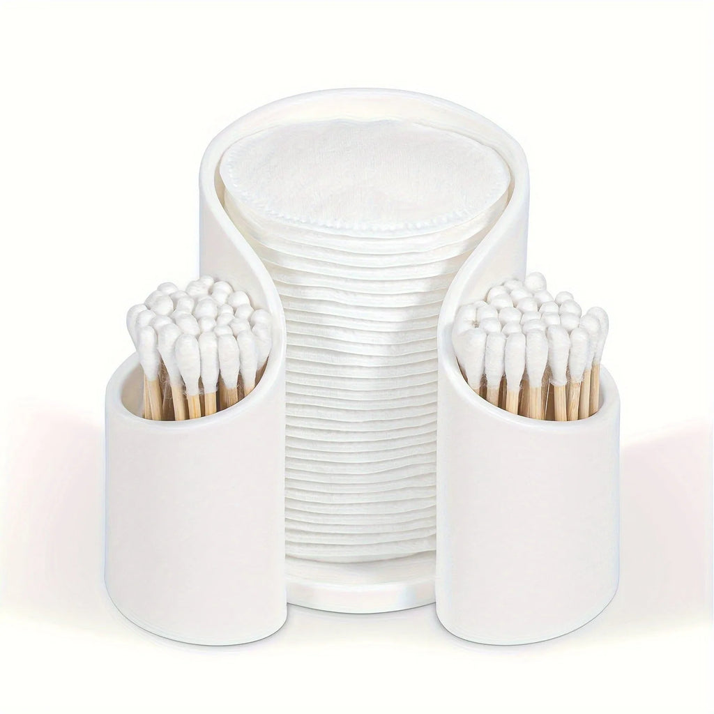 Modern plastic dental floss storage container in solid colours: pink, white, blue, black