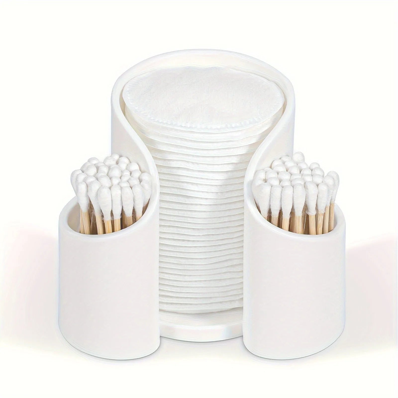 Modern plastic dental floss storage container in solid colours: pink, white, blue, black