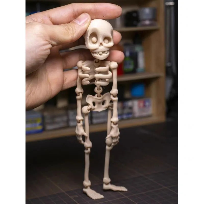 3D printed PLA skull refrigerator magnet ornament in multiple colour options measuring 18cm high