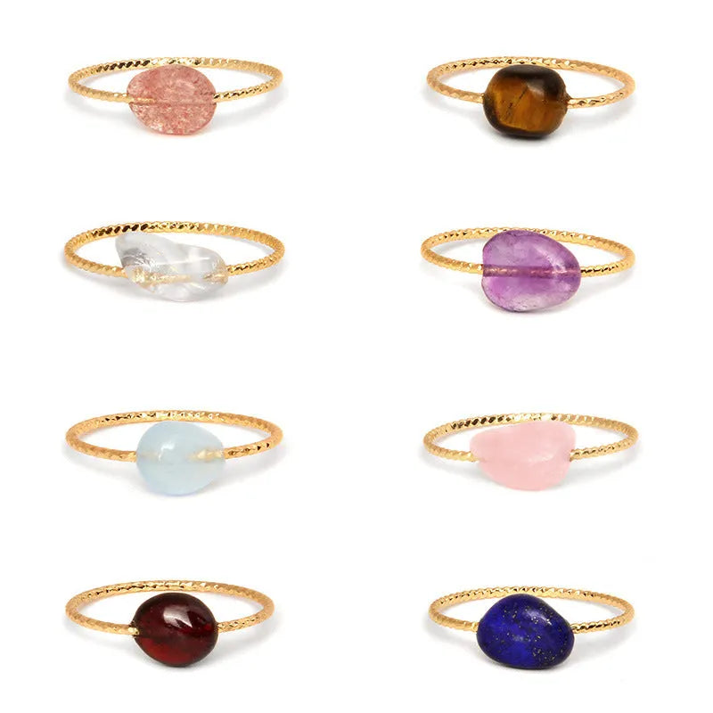 Women's geometric agate ring showing original niche design with colour options BZ0072 to BZ0079