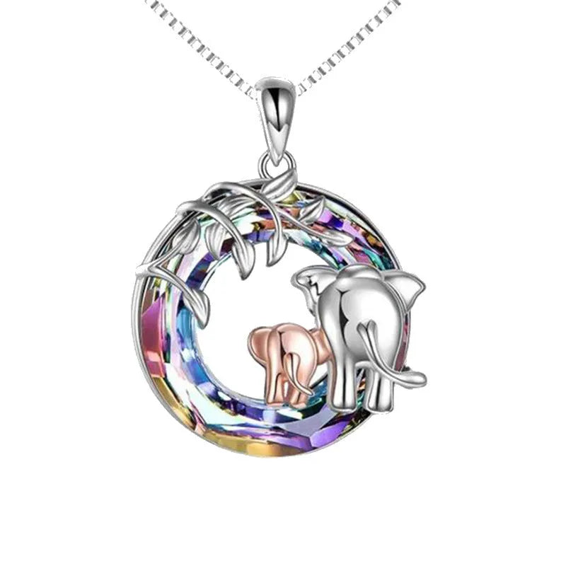 Simple cute animal-shaped women's necklace in platinum colour with adjustable chain