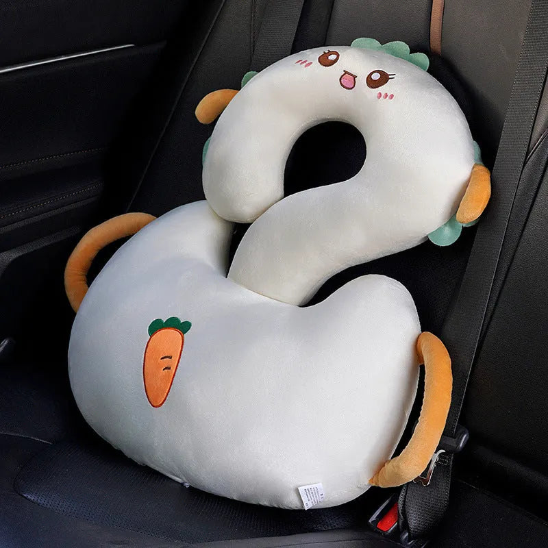 Cartoon animal hug cushion pillow with question mark pattern in assorted colours