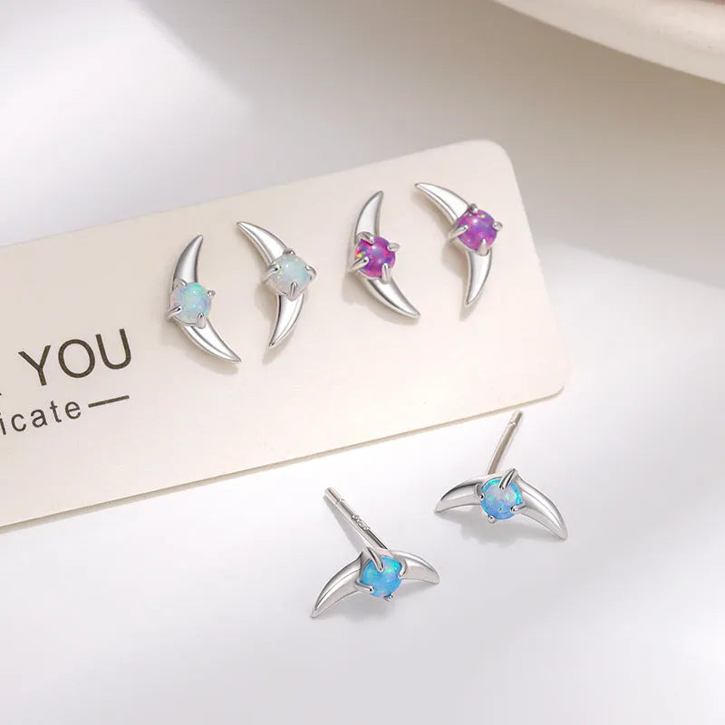 925 sterling silver geometric earrings with stone accents in gold or platinum colour finishes