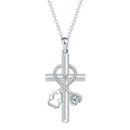 Cross stethoscope necklace with copper pendant and electroplated finish