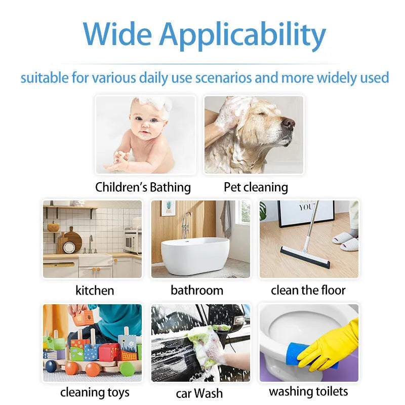 White electric foam soap dispenser gun with 350ml capacity and IPX5 waterproof design on bathroom counter