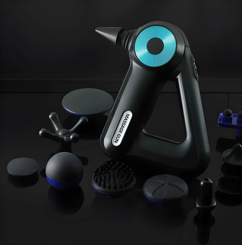 Blueidea fascia gun muscle relaxer in blue with 11mm amplitude and six speed levels