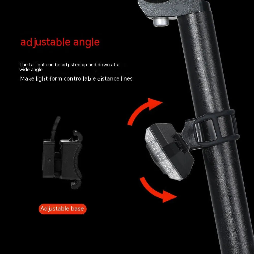 Black wireless remote control vehicle taillight with USB charging port and waterproof construction