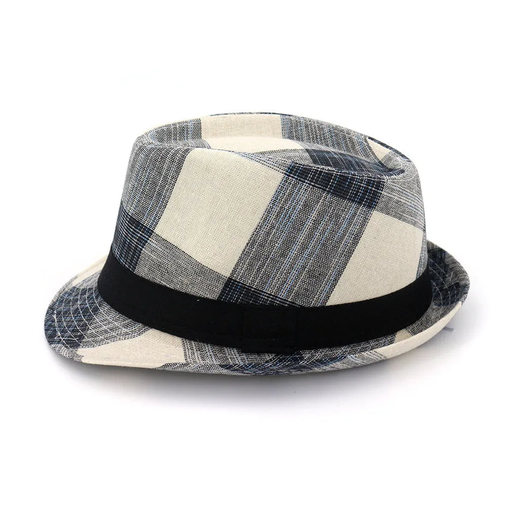 Blue polyester sun hat with a bell crown and wide brim for outdoor sun protection.