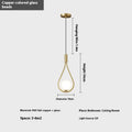Modern minimalist bedside chandelier in copper honeycomb, copper milky white, or black gold finish with milky white shade