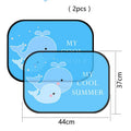 Electrostatic car side window sun shades with animal designs in nylon mesh