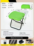 Oxford cloth foldable camp stool in pencil box design showing black colour option