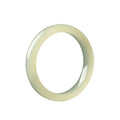 Ice-like silk jade round bar bracelet on neutral background showing smooth surface and circular shape