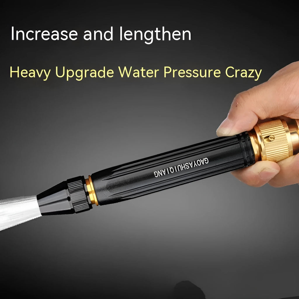 Black diamond finish car wash water gun with straight spray functionality for vehicle cleaning