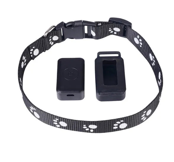 P03 Smart GPS Wireless Pet Tracker in black with ABS casing and 800mAh battery