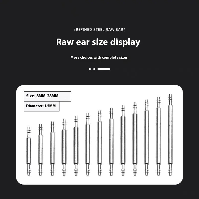 Watch bolt auricular needle spring shaft accessories parts in six sizes from 21mm to 26mm