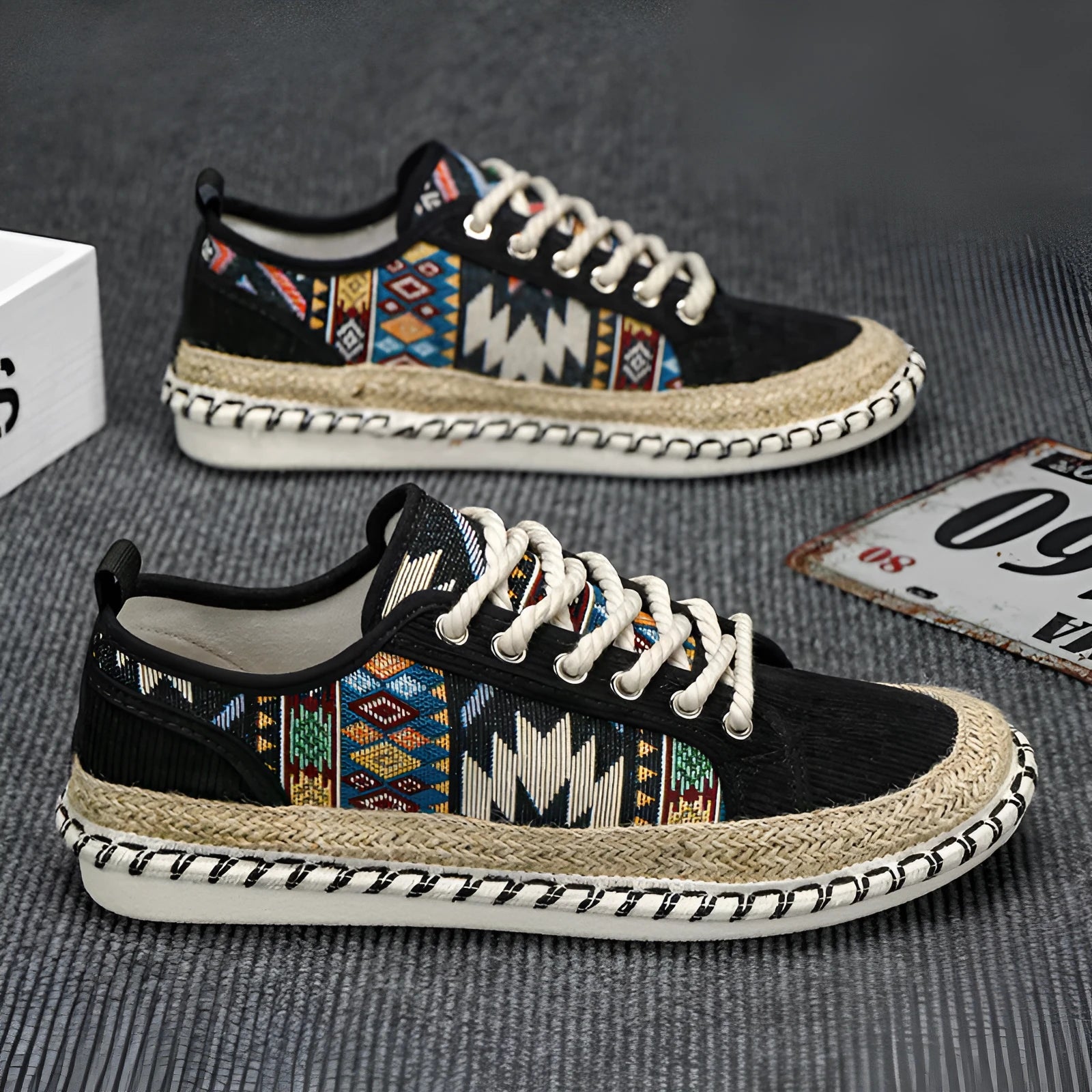 Men's summer breathable casual shoes with cloth upper in beige colour, round toe design