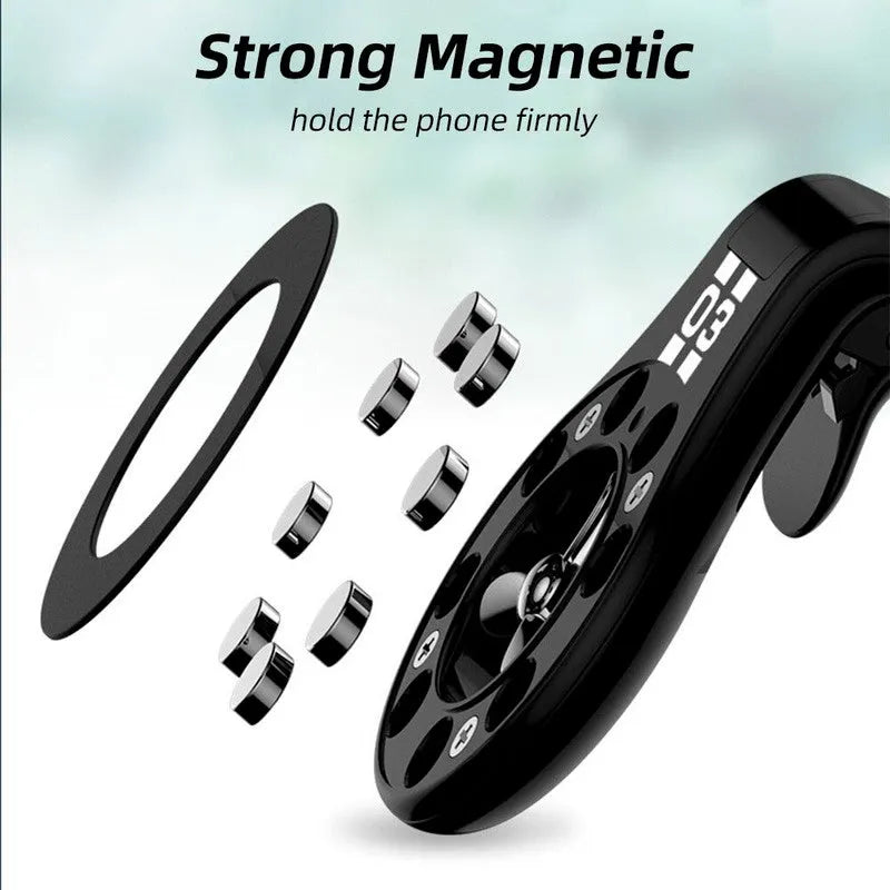 Magnetic car phone holder with fragrance slices attached to car air vent