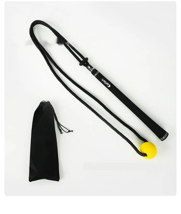 Black silicone golf swing correction rope trainer for physical practice